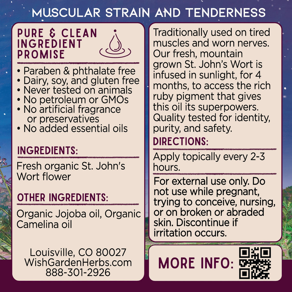 St. John’s Wort Oil, Soothe & Recover